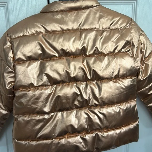 Janie And Jack Metallic Puffer Jacket - Picture 5 of 7